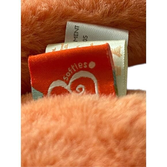 B Softies Kids Orange Happy Hues Coral Cutie Bunny Stuffed Animal Plush OS - Picture 3 of 10